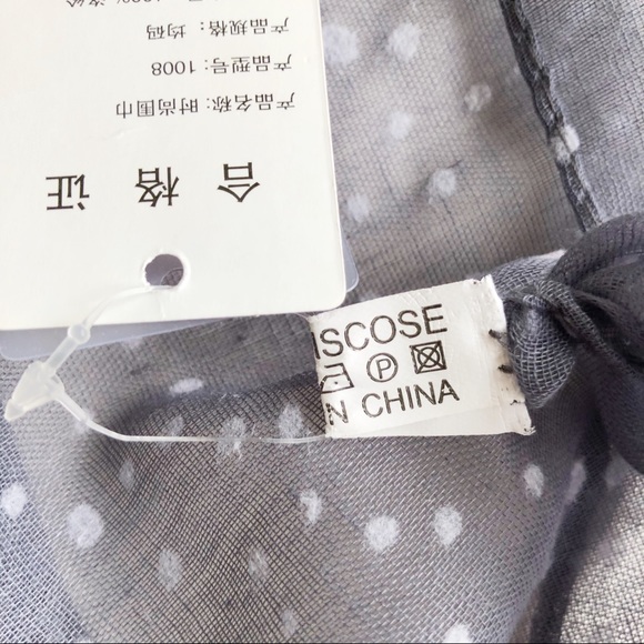 Grey Purple Speckled Lightweight Flowy Scarf - Picture 10 of 14